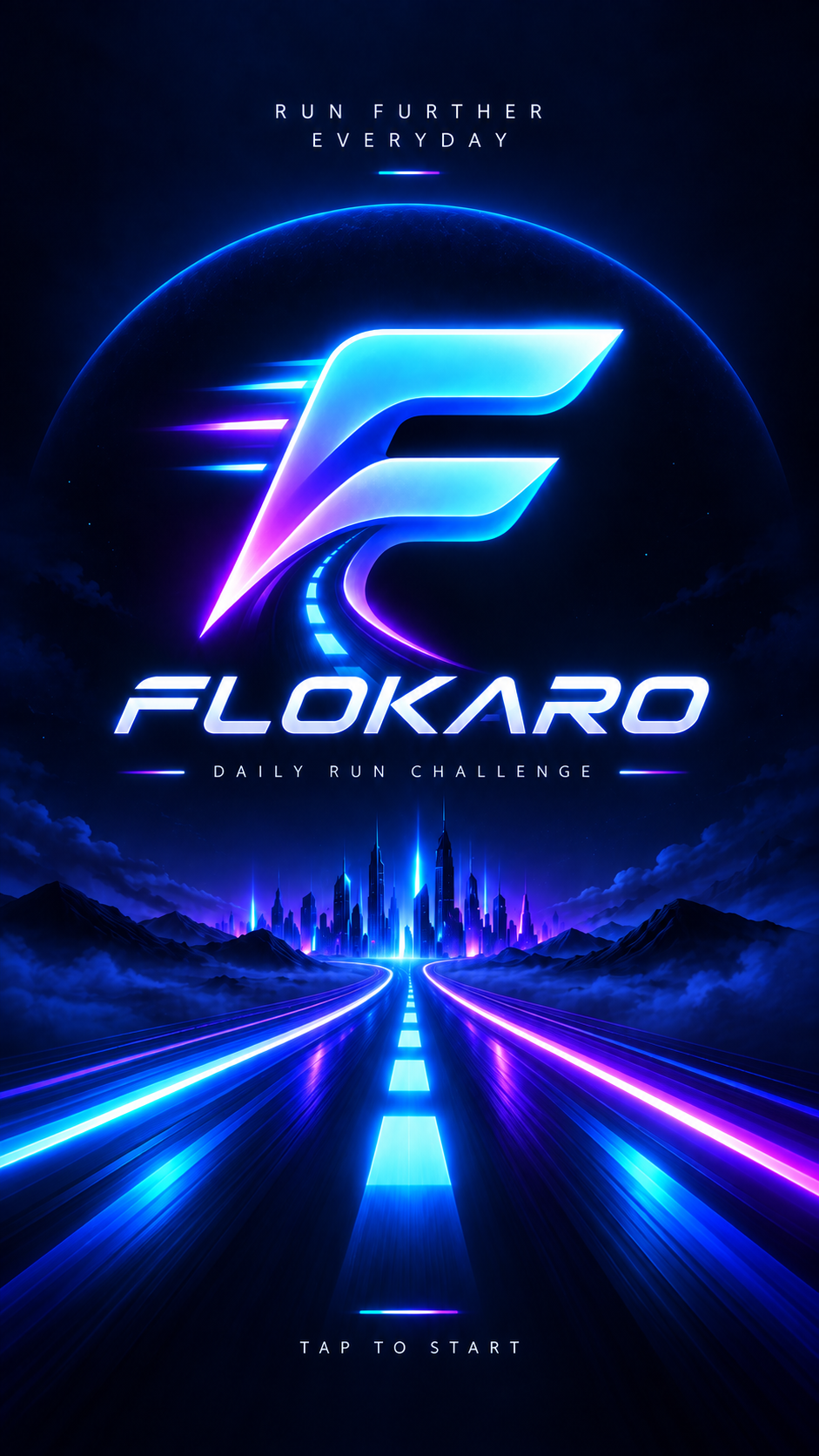 FLOKARO Daily Run Challenge splash artwork
